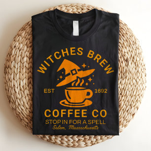 Witches Brew Salem Massachusetts Halloween Coffee Tri-Blend Shirt