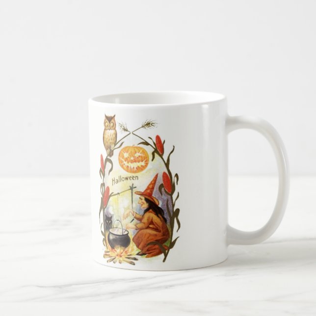 Witches Brew Vintage Halloween Coffee Mug (Right)