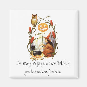 Witches Brew Vintage Halloween Magnet