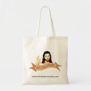 Witches Brew White Jesus Approved Tote Bag