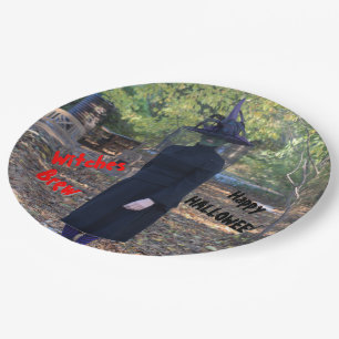 Witches Brew Witches Hat Halloween Woods Paper Plate