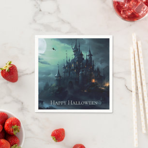 Witches Castle Halloween Napkin