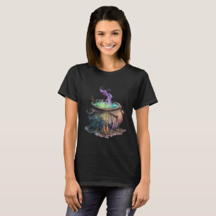 Witches Cauldron Fun Creepy Spooky Black Halloween T-Shirt
