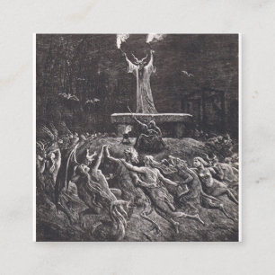 Witches Dancing At The Sabbath Square Business Card