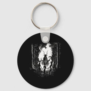 Witches Dancing With Baphomet Occult Witch Gothic Key Ring