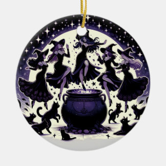 Witches Dans: Enchanted Forest Gathering Ceramic Tree Decoration