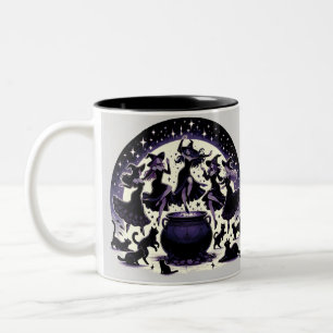Witches Dans: Enchanted Forest Gathering Two-Tone Coffee Mug
