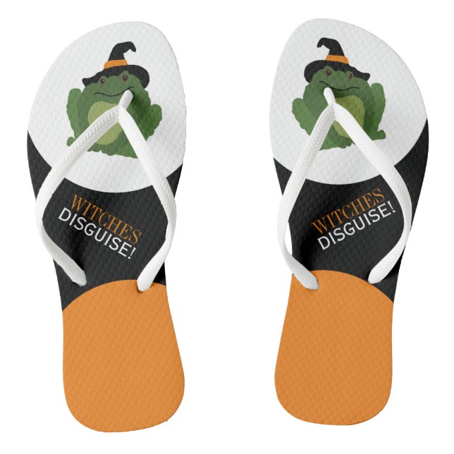 Witches Disguise! Cute Witch Toad Jandals (Footbed)
