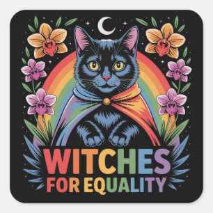 Witches For Equality Feminist Square Sticker