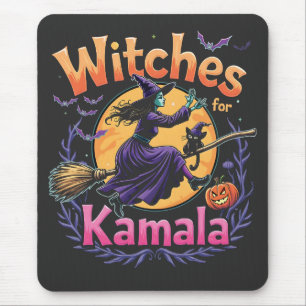 Witches For Kamala Childless Cat Lady Halloween Mouse Pad