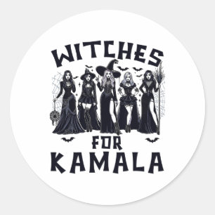 Witches For Kamala Harris Election Halloween  Classic Round Sticker