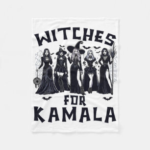 Witches For Kamala Harris Election Halloween  Fleece Blanket