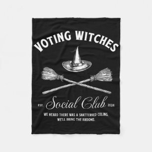 Witches For Kamala Harris Halloween Election Fleece Blanket