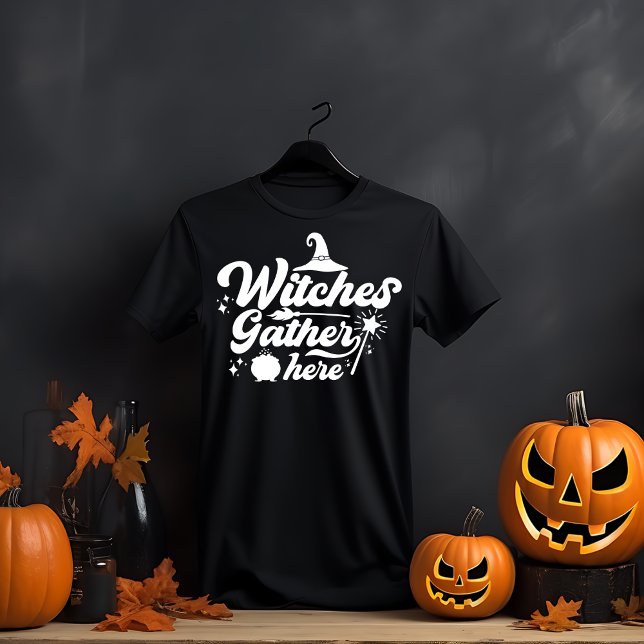 Witches Gather Here Halloween T-Shirt (Creator Uploaded)