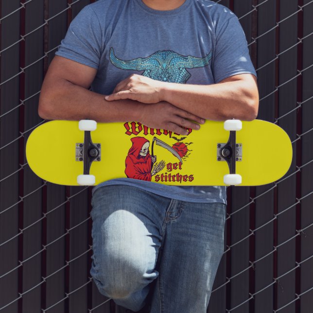 WITCHES GET STITCHES funny scary halloween         Skateboard (Outdoor 3)