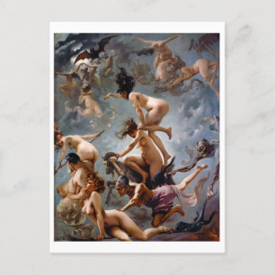 Witches Going to Their Sabbath   Falero   Postcard