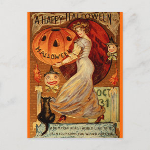 Witches, Halloween, Magic, Spooky, Cute Postcard