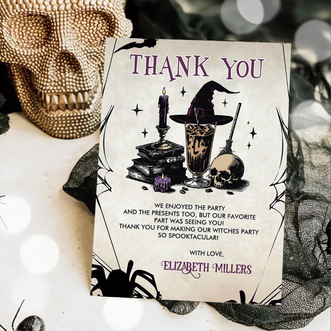 Witches Halloween Night Party Thank You Card (Creator Uploaded)