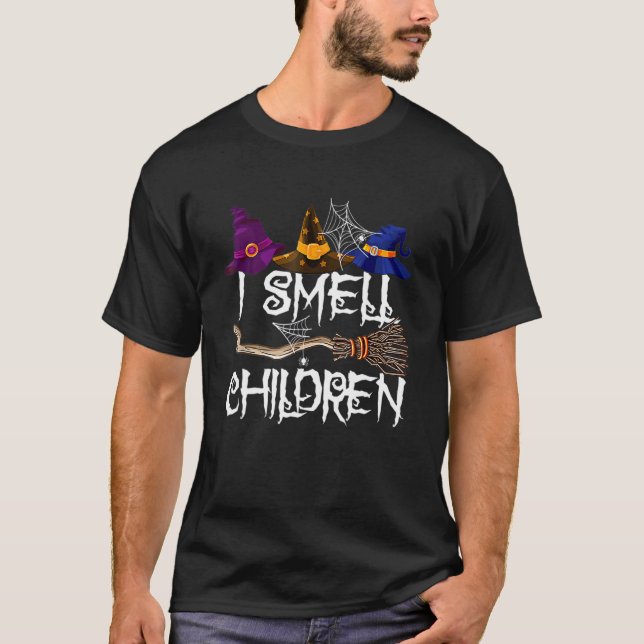 Witches Halloween Party Costume I Smell Children T-Shirt (Front)