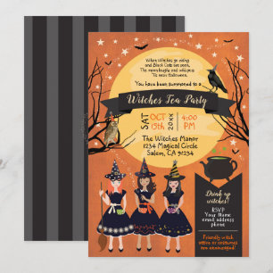 Witches Halloween Party Invitation