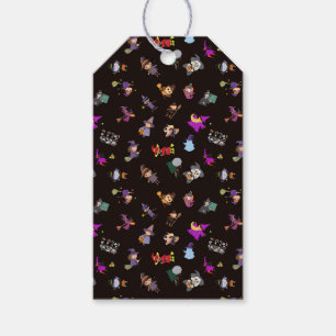 Witches Halloween Pattern Gift Tags