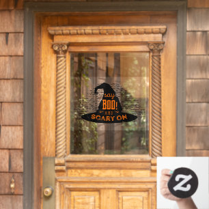 Witches Hat Say Boo and Scary On Halloween