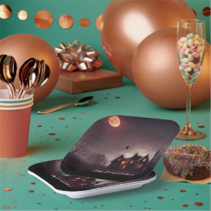 Witches Lair Halloween Paper Plate