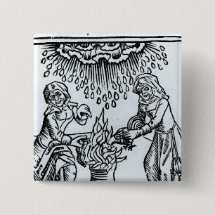 Witches Making a Spell, 1489 15 Cm Square Badge