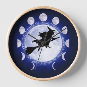 Witches Moon Phase Wall Clock