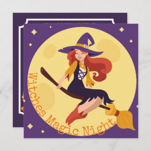 Witches Night Halloween Costume Party   Invitation