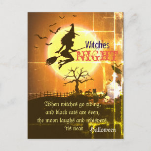 Witches Night, Halloween Postcard