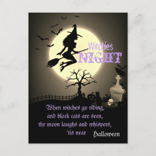 Witches Night, Halloween Postcard