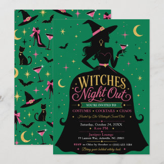Witches Night Out Halloween Party Invitation