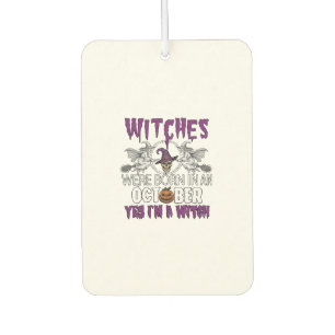 Witches October Halloween Skull Witch Hat Pumpkin_ Car Air Freshener