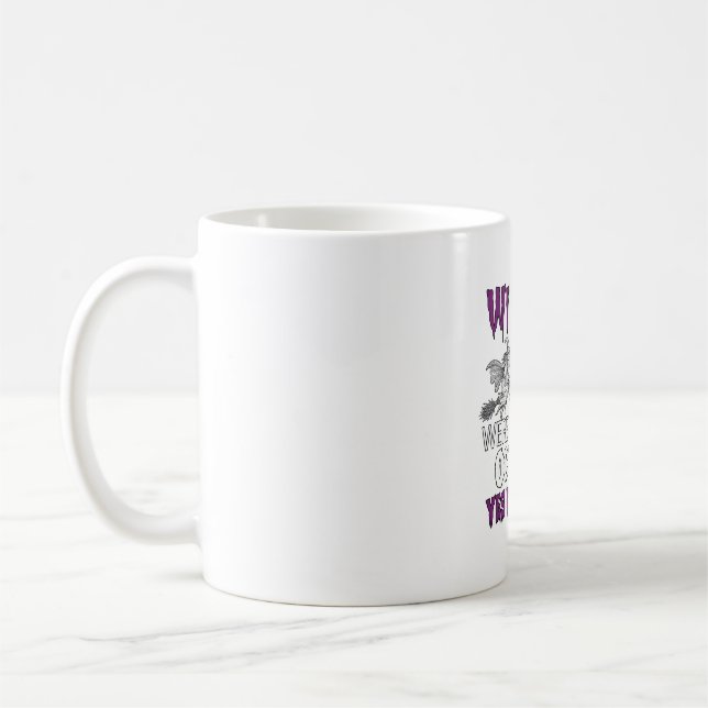Witches October Halloween Skull Witch Hat Pumpkin_ Coffee Mug (Left)