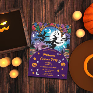 Witches on a Mission Halloween Costume Party Invitation