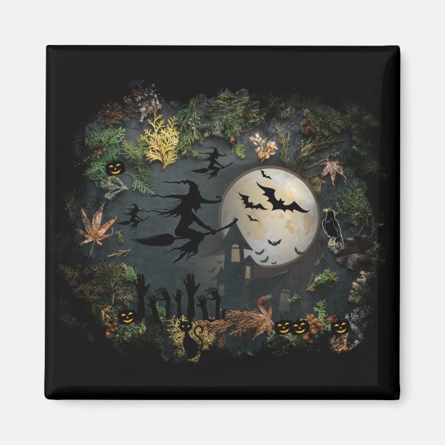 Witches Party Night Magnet (Front)