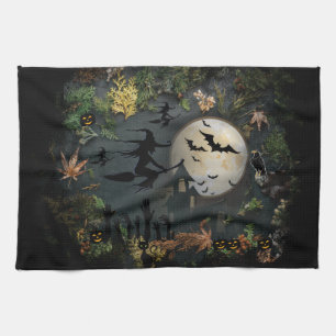 Witches Party Night Tea Towel