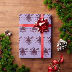 witches patterns wrapping paper
