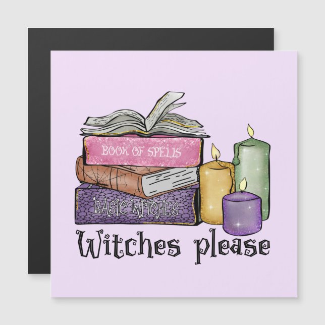 Witches Please – Stack of Witchy Books (Front/Back)
