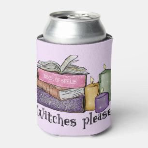 Witches Please – Stack of Witchy Books Can Cooler