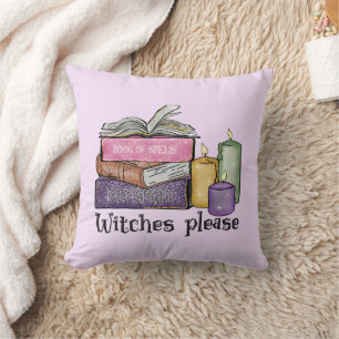 Witches Please – Stack of Witchy Books Cushion