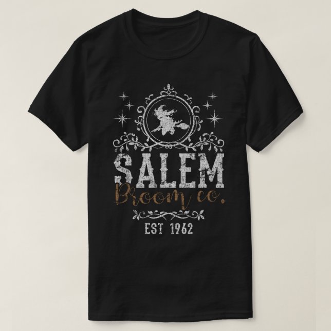 Witches Salem Broom Company Grunge Halloween Women T-Shirt (Design Front)