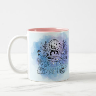 Witches' Sight: Mystical Visionary Design Two-Tone Coffee Mug