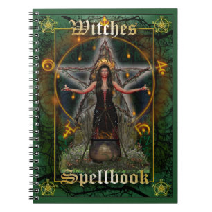 Witches Spellbook - Earth Element (Green Cover) Spiral Notebook