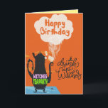 Witches Tea Party Halloween Birthday Card<br><div class="desc">Check out the rest of the Happy Planet Parties Halloween Collections for more spooky designs!</div>