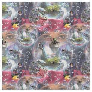 Witches, Vampires & Crystal Ball Halloween Witch Fabric