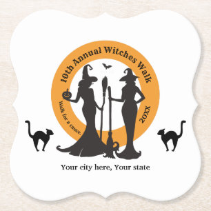 Witches Walk Event Paper Coasters