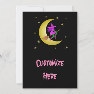 Witches Wear Pink In October Thunder_Cove Invitation