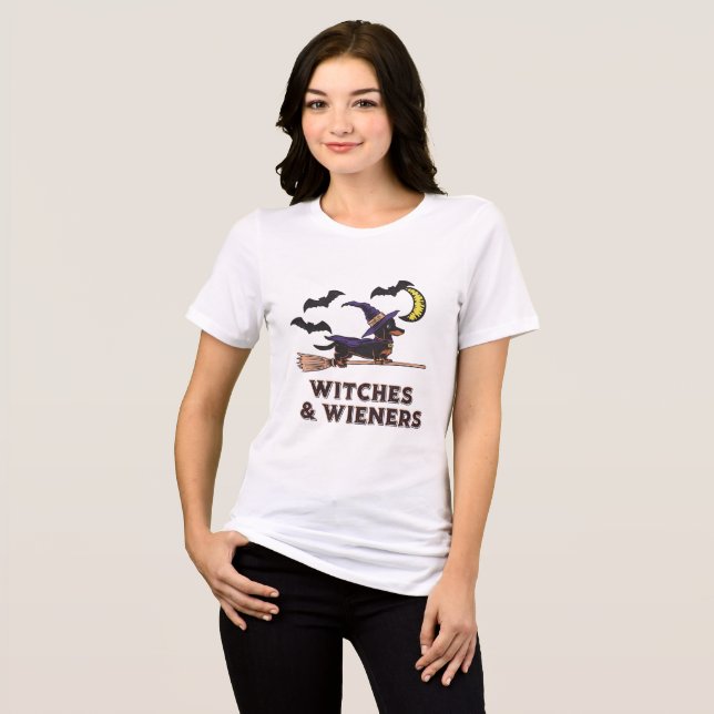 Witches & Wieners Spooky Dachshund Shirt (Front Full)